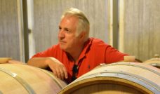 Vassilis in his barrel cellar (photo: E. Lebel/oenopole)